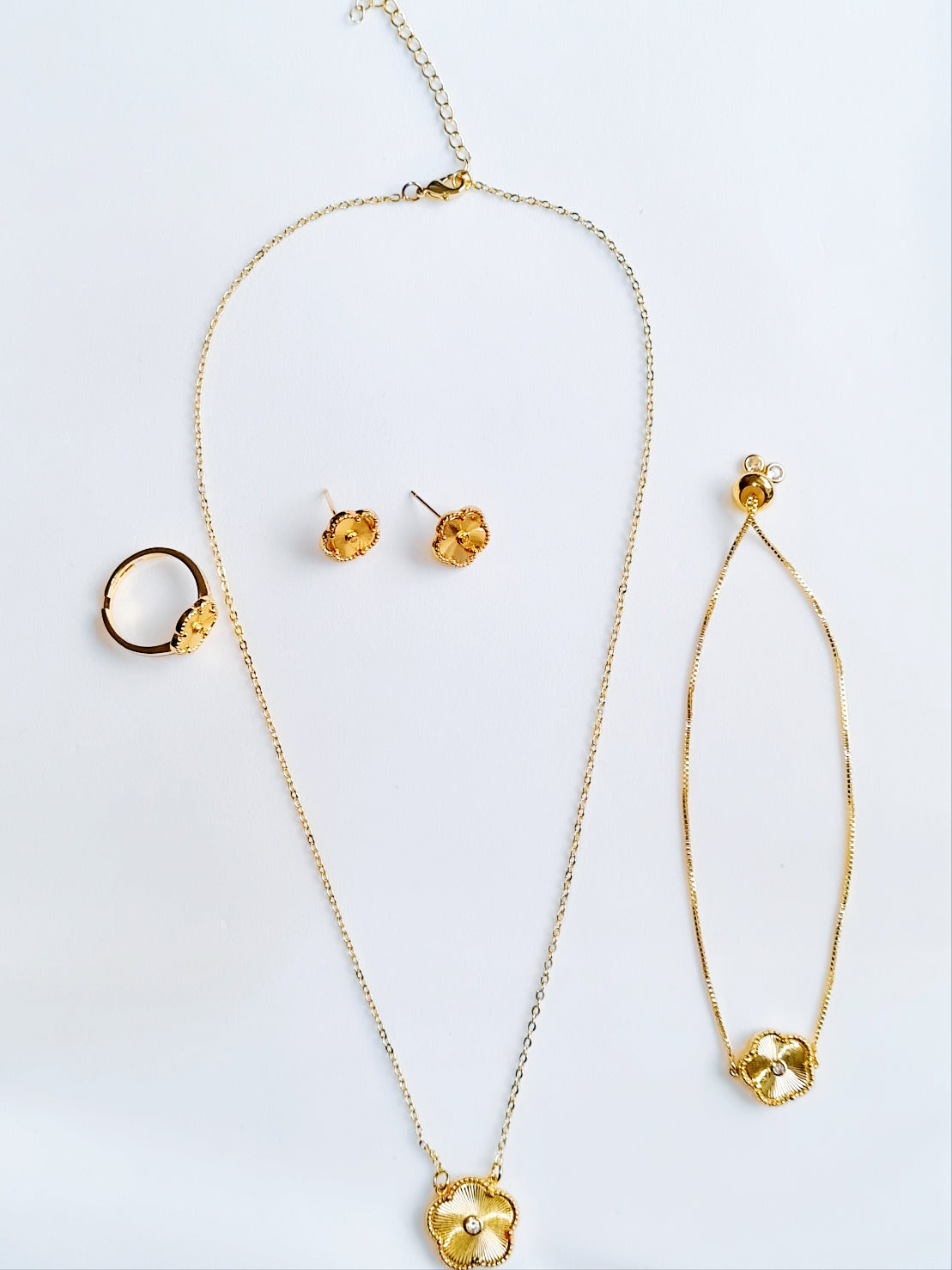 Clover Set Necklace - Gold