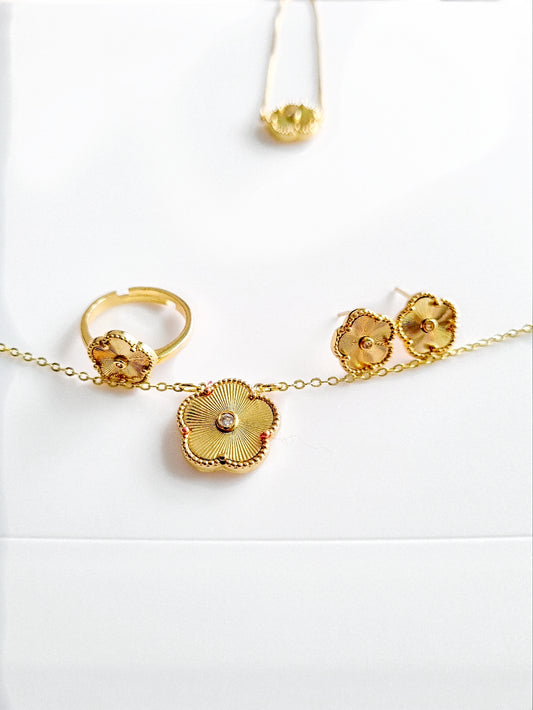 Clover Set Necklace - Gold