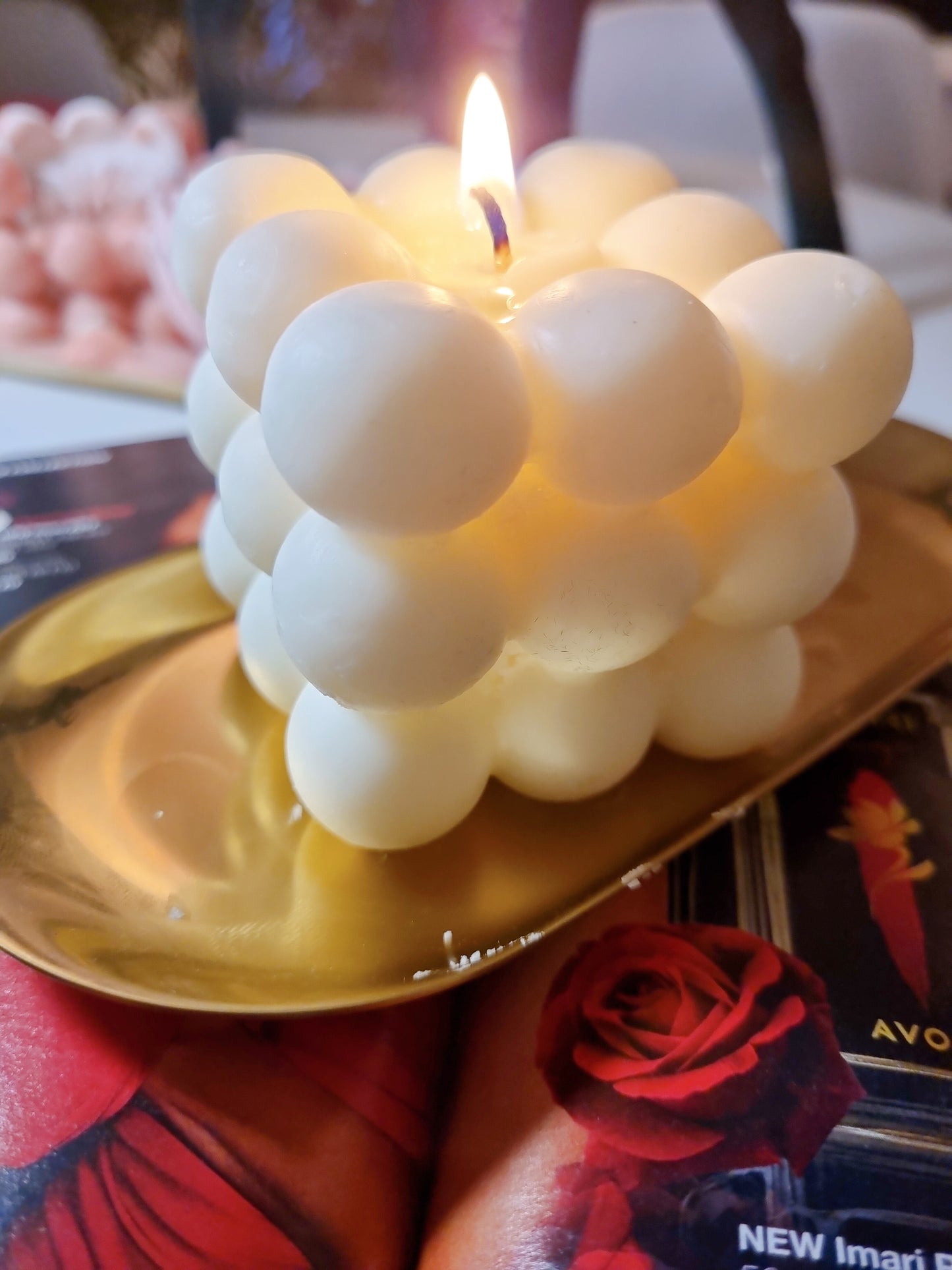 Scented Bubble Cube Candle