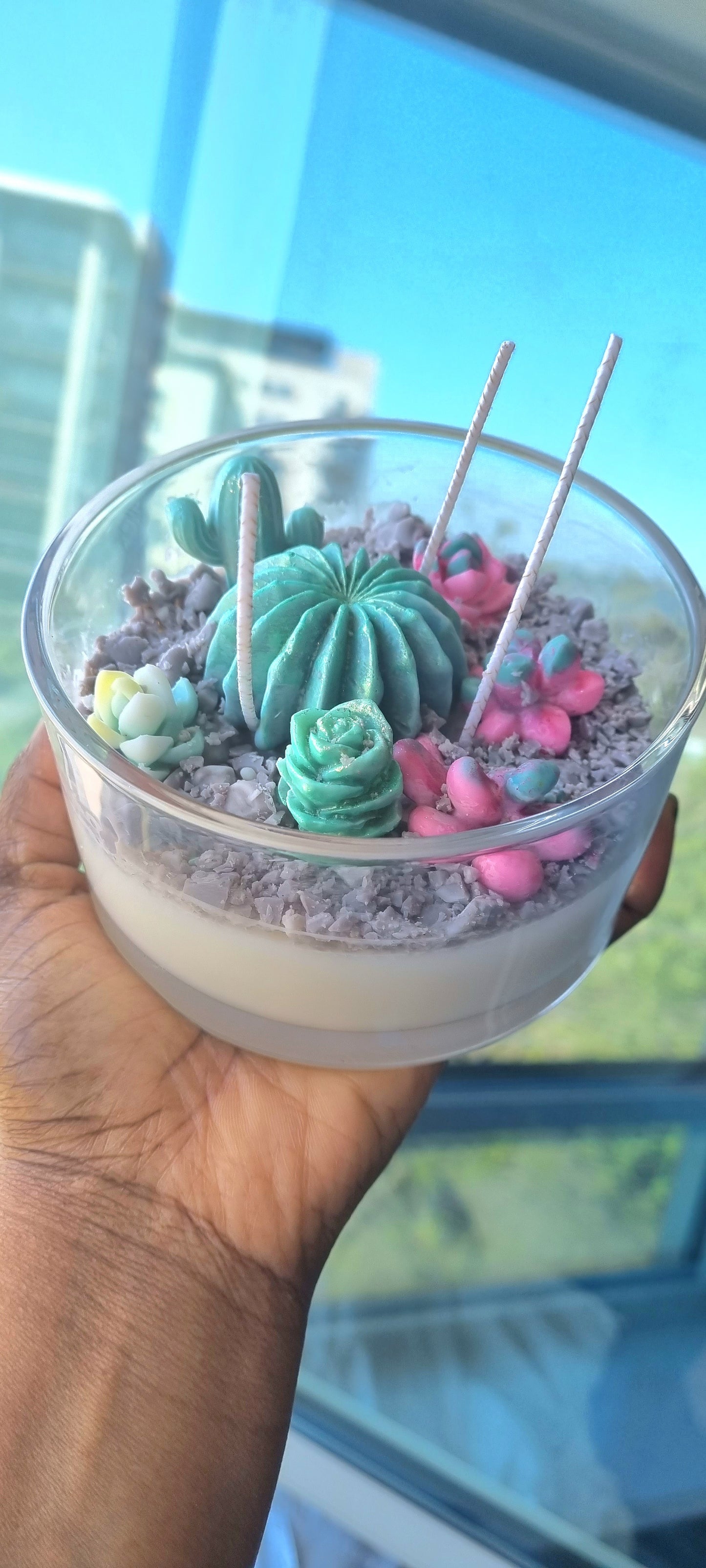 Succulent Cacti Terrarium Candle | Candle for Plant Lover