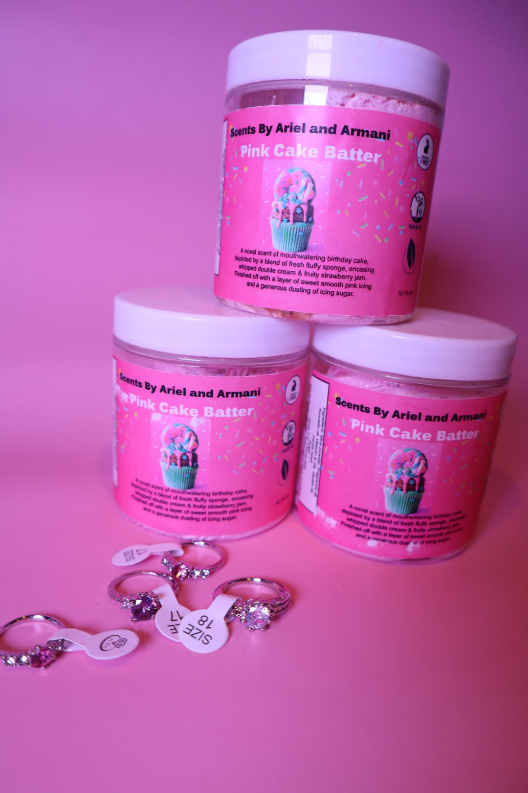 Pink Batter Cake Whipped Soap With Surprise Jewellery Valued Up to £1000